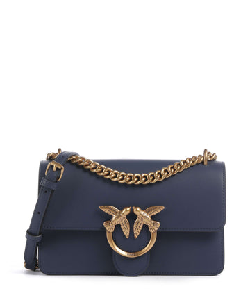 Pinko Love One Mini Bolso de hombro blu indaco ombroso/antique gold