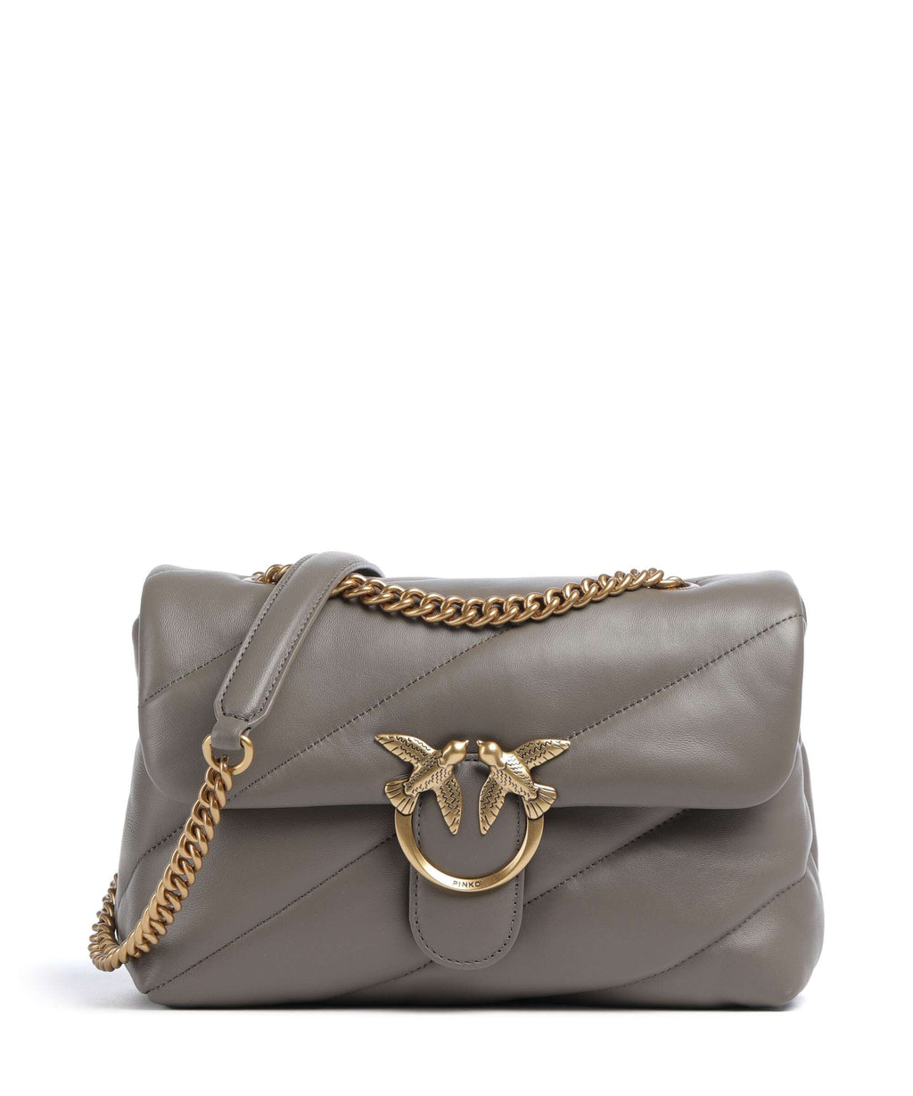 Pinko Love Puff Classic Shoulder bag grigio asfalto/antique gold