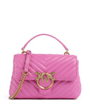 Pinko Love Lady Puff Mini Bolso de mano rosa flogo/antique gold