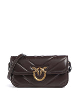 Pinko Love Box Horizontal Bolso de hombro rosso mogano/antique gold