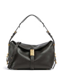 Pinko Saddle Baguette Mini Bolso de hombro verde fango/antique gold