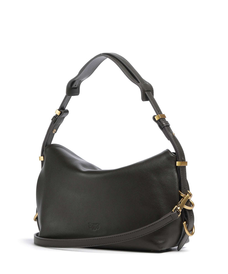 Pinko Saddle Baguette Mini Shoulder bag verde fango/antique gold