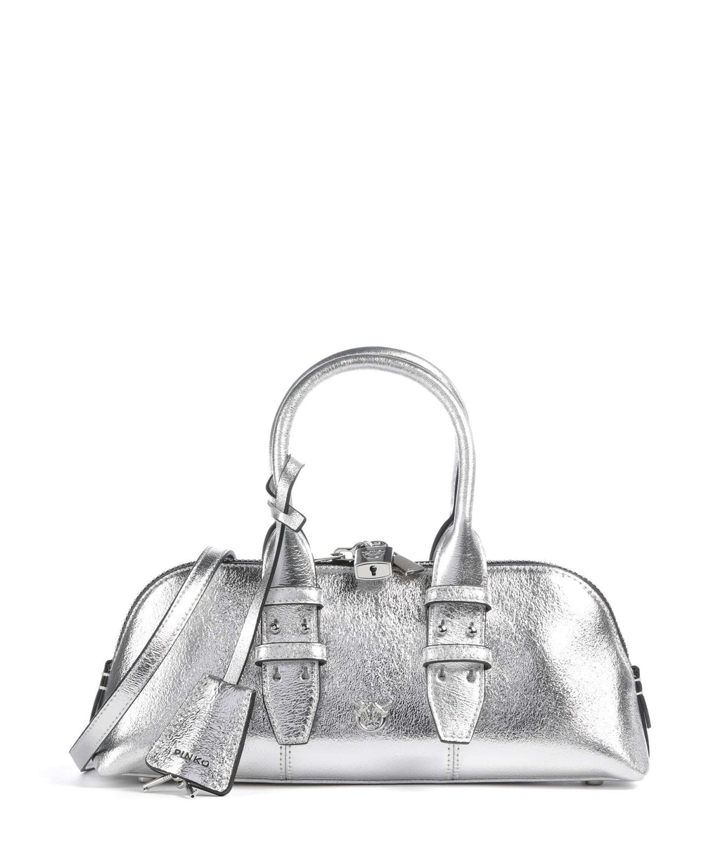Pinko Bowling Horizontal Handbag argento/nickel lucido