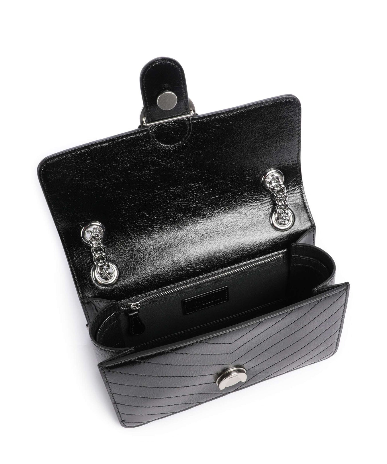 Pinko Love One Mini Shoulder bag nero limousine/matt silver