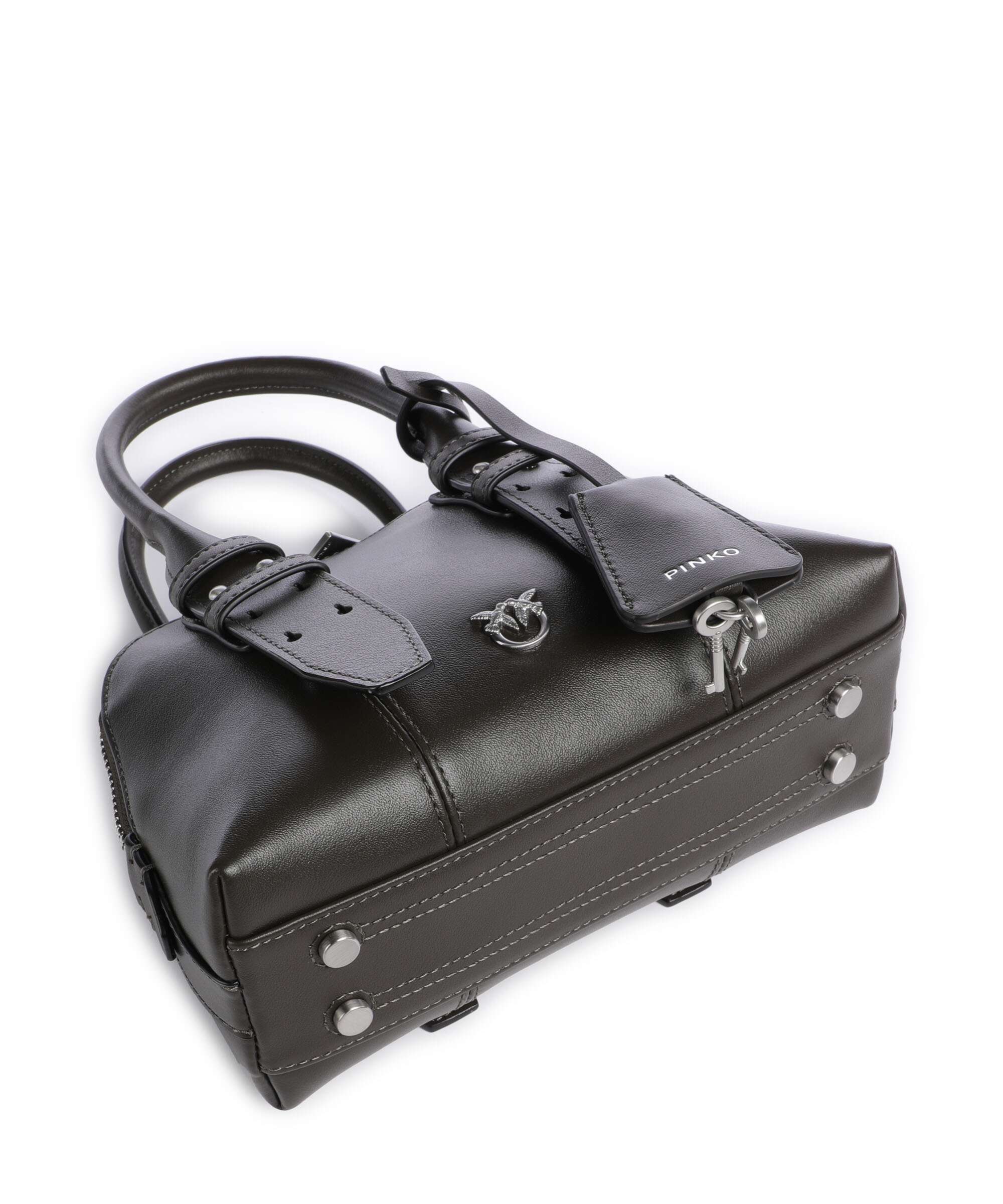 Pinko Bowling Mini Handbag verde fango/matt silver