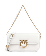 Pinko Love Box Horizontal Bolso de hombro bianco nembo/antique gold