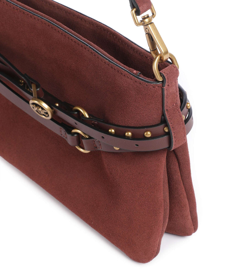 Pinko Belt Mini Shoulder bag burgundy wine/antique gold