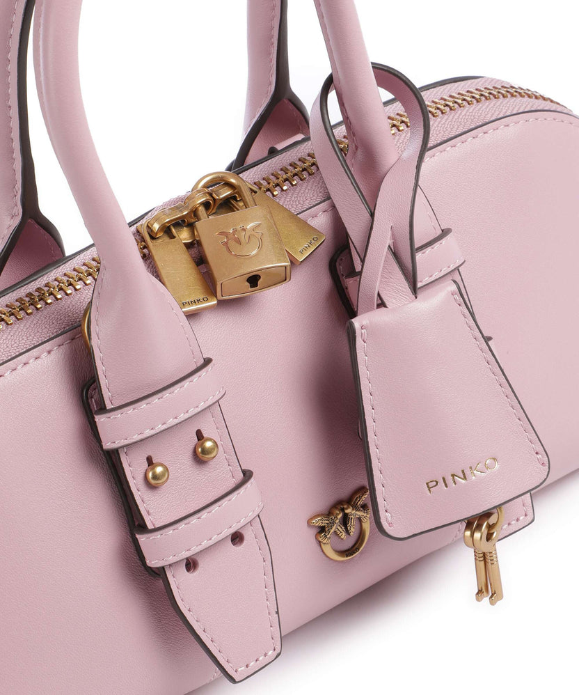 Pinko Bowling Horizontal Handbag rosa chiaro/antique gold