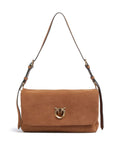 Pinko Click Soft Horizontal Shoulder bag marrone/leone/antique gold