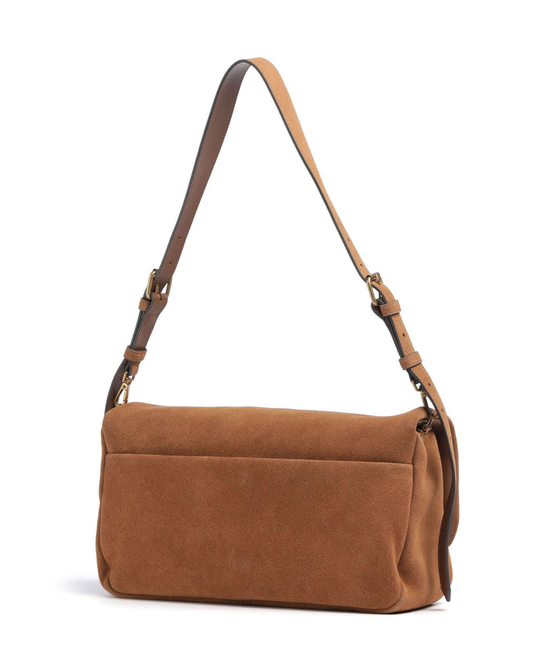 Pinko Click Soft Horizontal Shoulder bag marrone/leone/antique gold