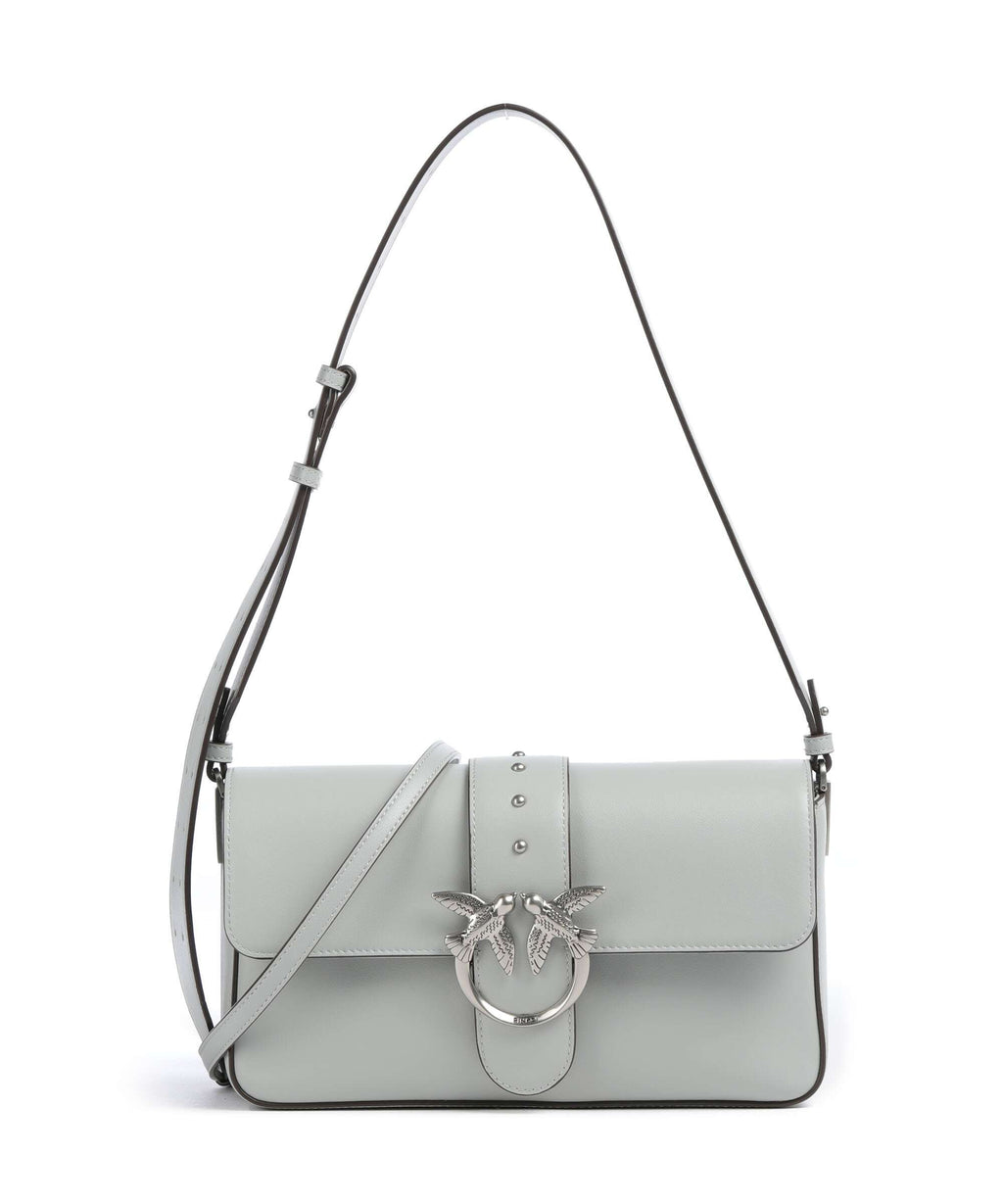 Pinko Love One Classic Slouchy Shoulder bag grigio perla/old silver