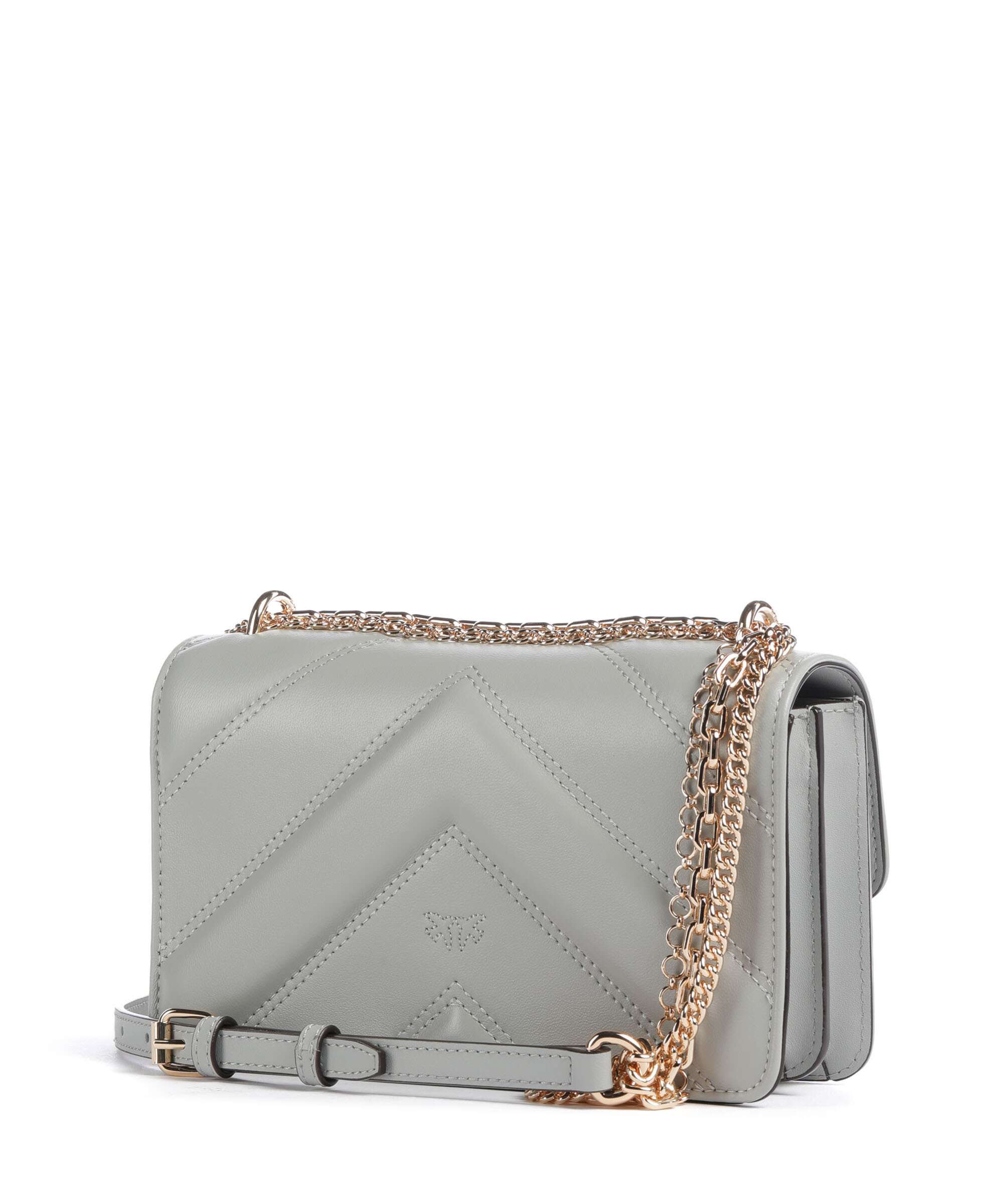 Pinko Love One Mini Shoulder bag grigio perla/gold mordore
