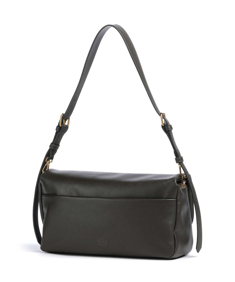 Pinko Click Soft Horizontal Shoulder bag verde fango/antique gold