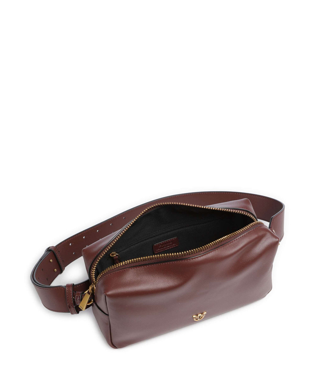 Pinko Shoulder bag burgundy wine/antique gold