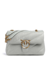 Pinko Love Puff Classic Bolso de hombro grigio perla/antique gold