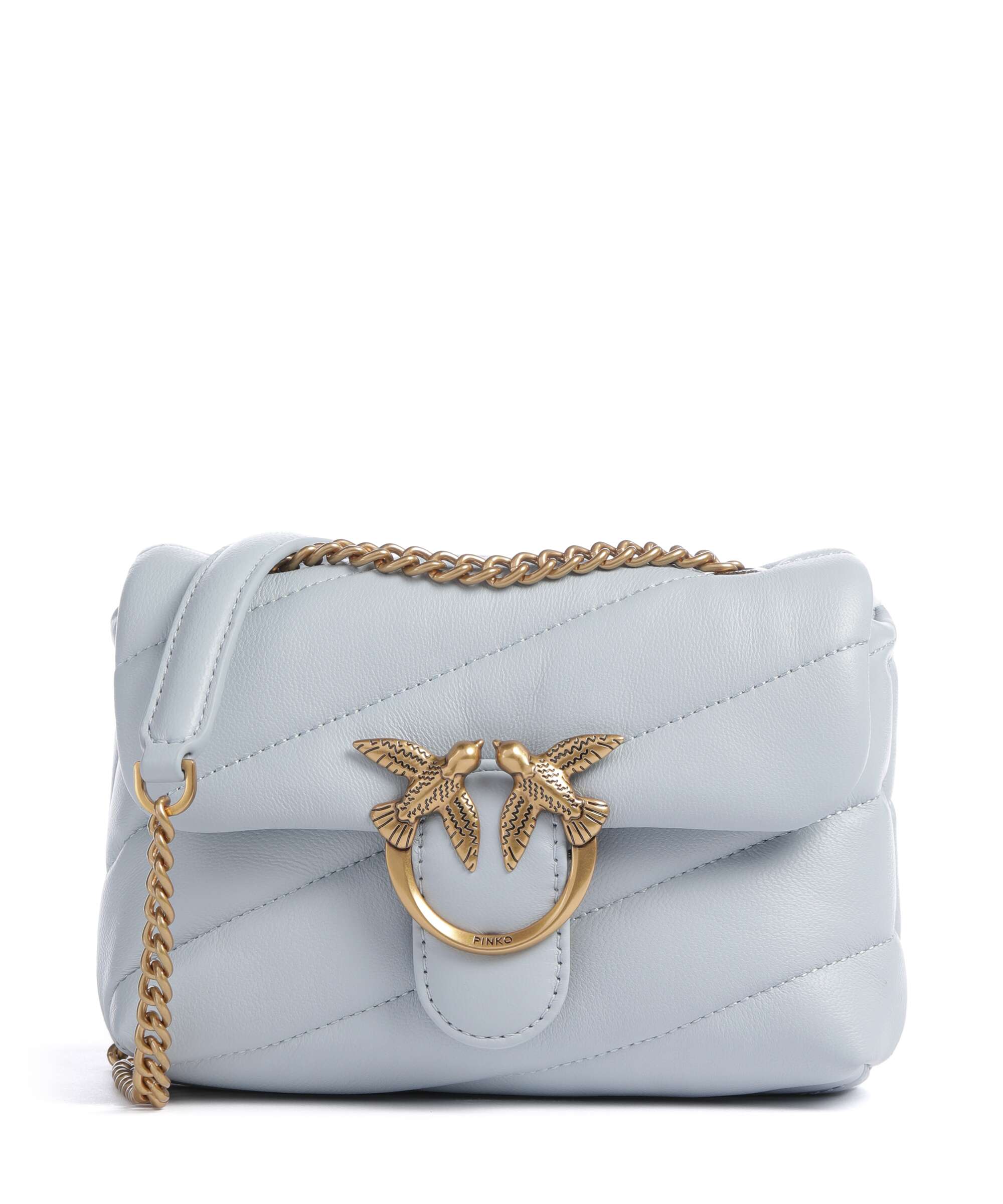 Pinko Love Puff Baby Shoulder bag azzurro celeste/antique gold