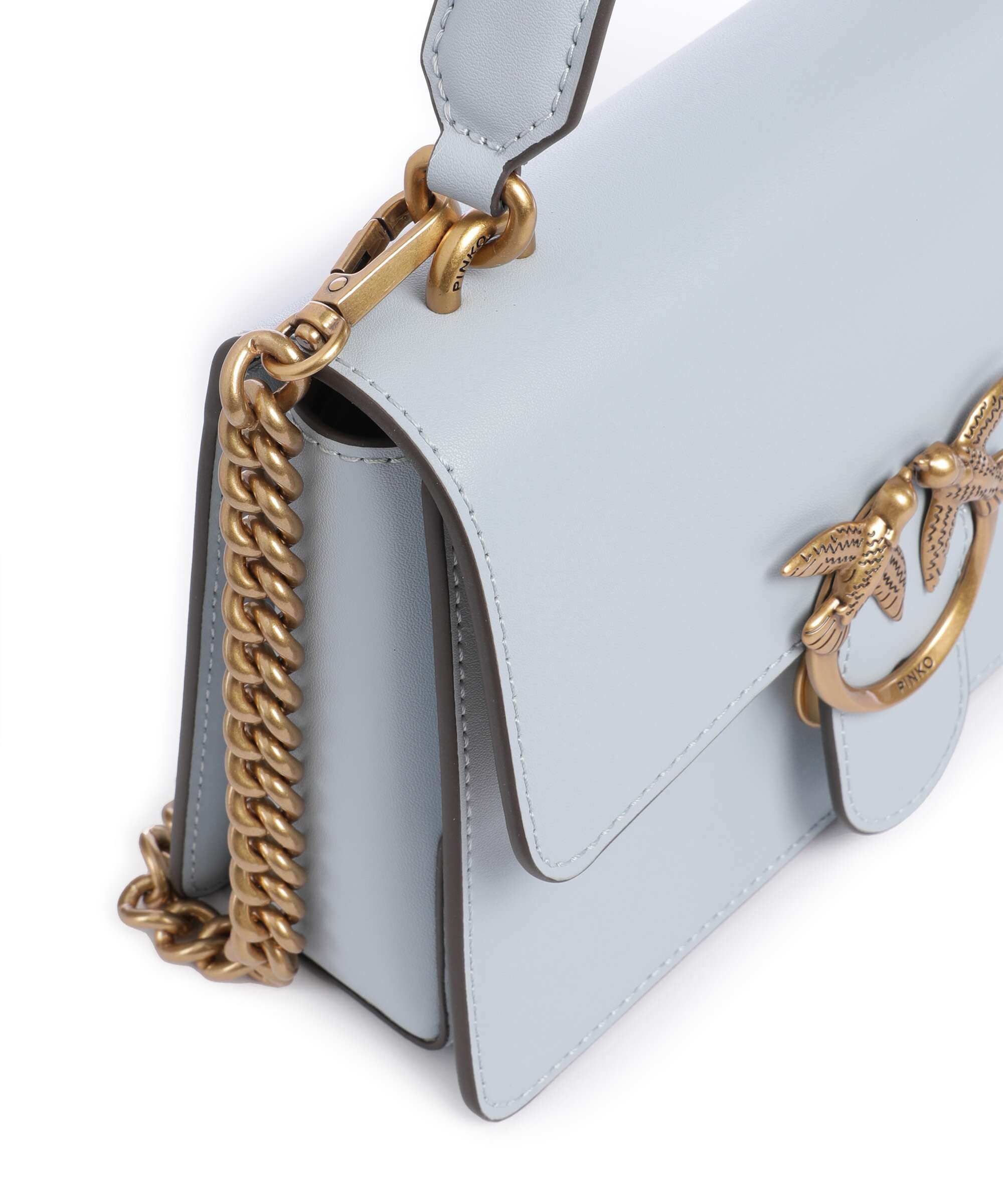 Pinko Love One Mini Handbag azzurro celeste/antique gold