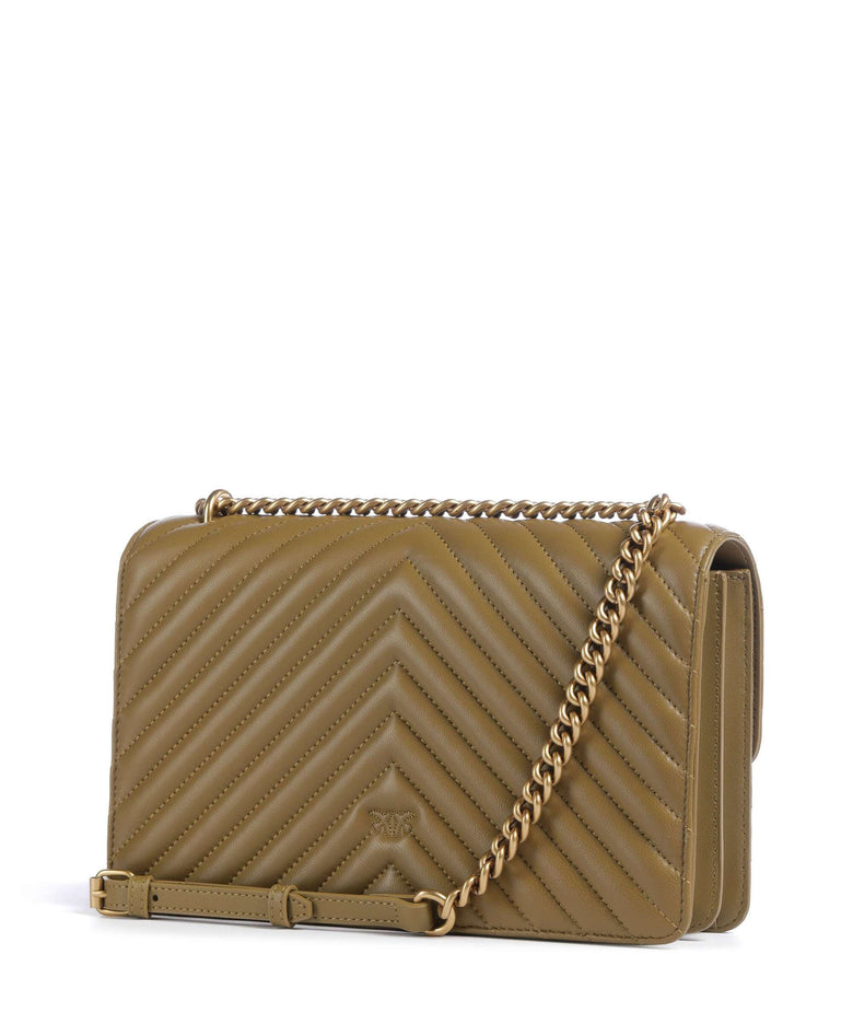 Pinko Love One Classic Shoulder bag verde canguro/antique gold