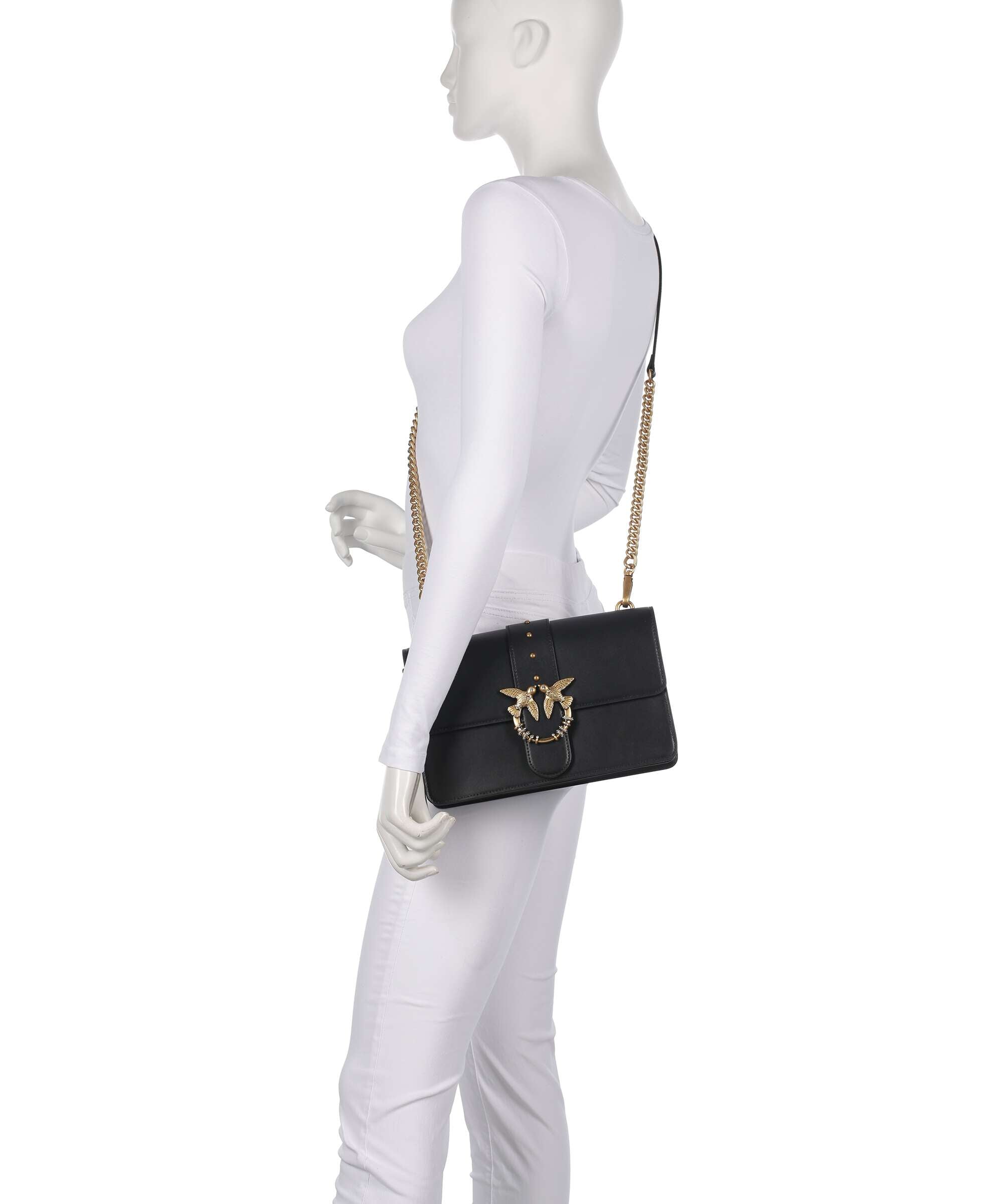 Pinko Love One Classic New Buckle Crossbody bag nero/antique gold
