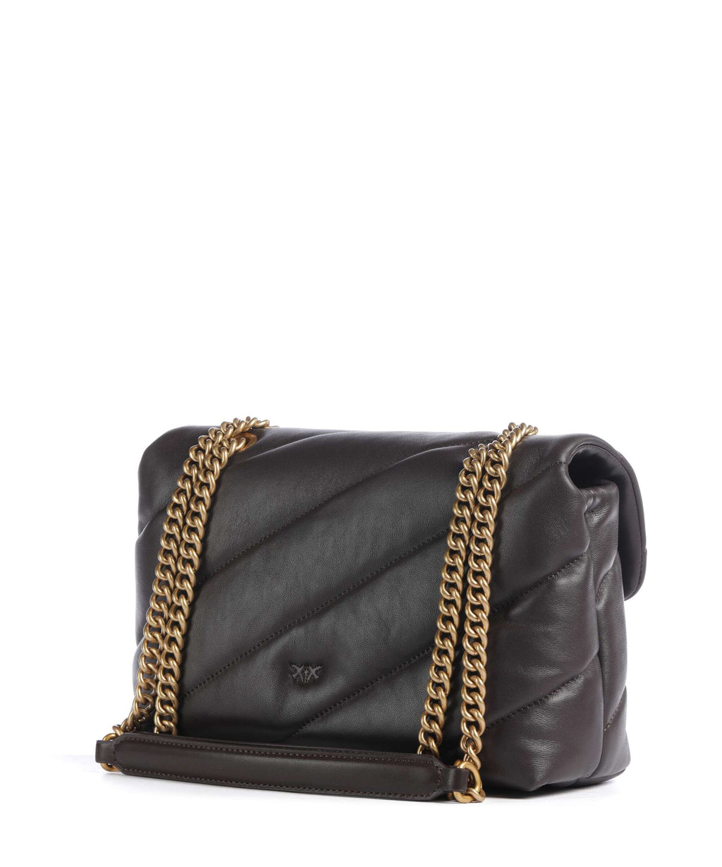 Pinko Love Puff Classic Shoulder bag marrone marasca/antique gold