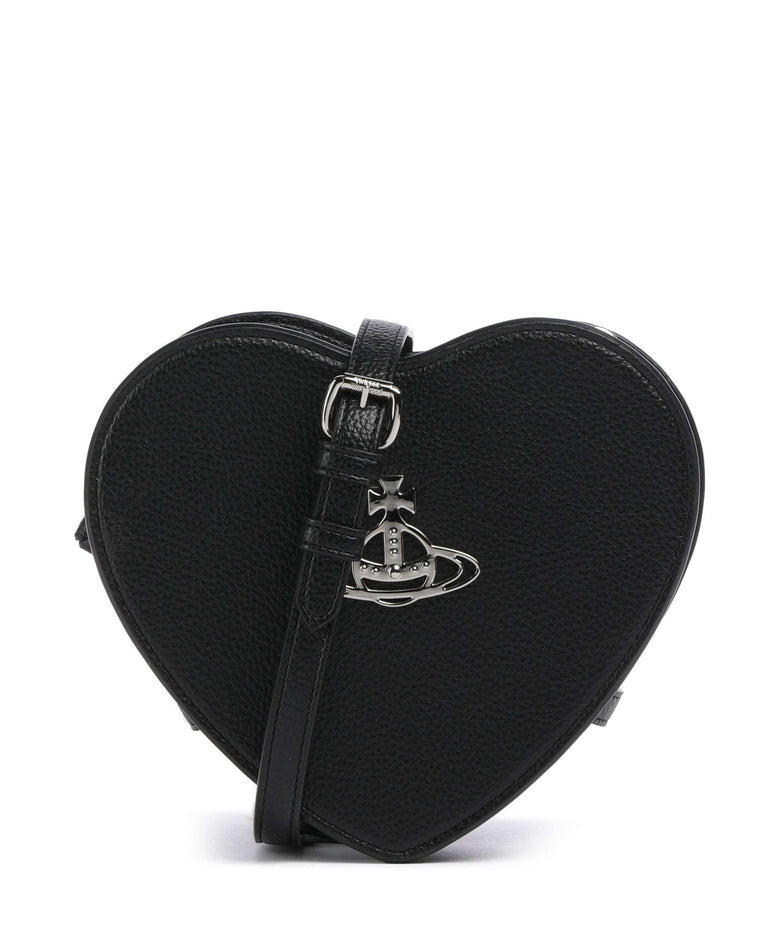 Vivienne Westwood Louise Heart Grain Crossbody bag black