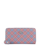 Vivienne Westwood Saffiano Printed Classic Monedero blue/orange tartan