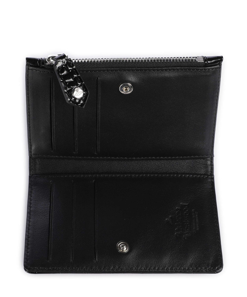 Vivienne Westwood Embossed Croc Slim Credit card holder black