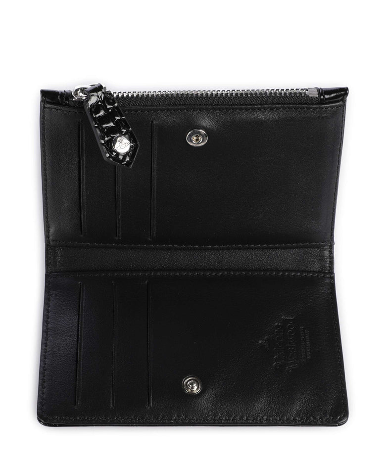 Vivienne Westwood Embossed Croc Slim Credit card holder black