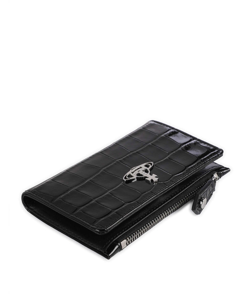 Vivienne Westwood Embossed Croc Slim Credit card holder black