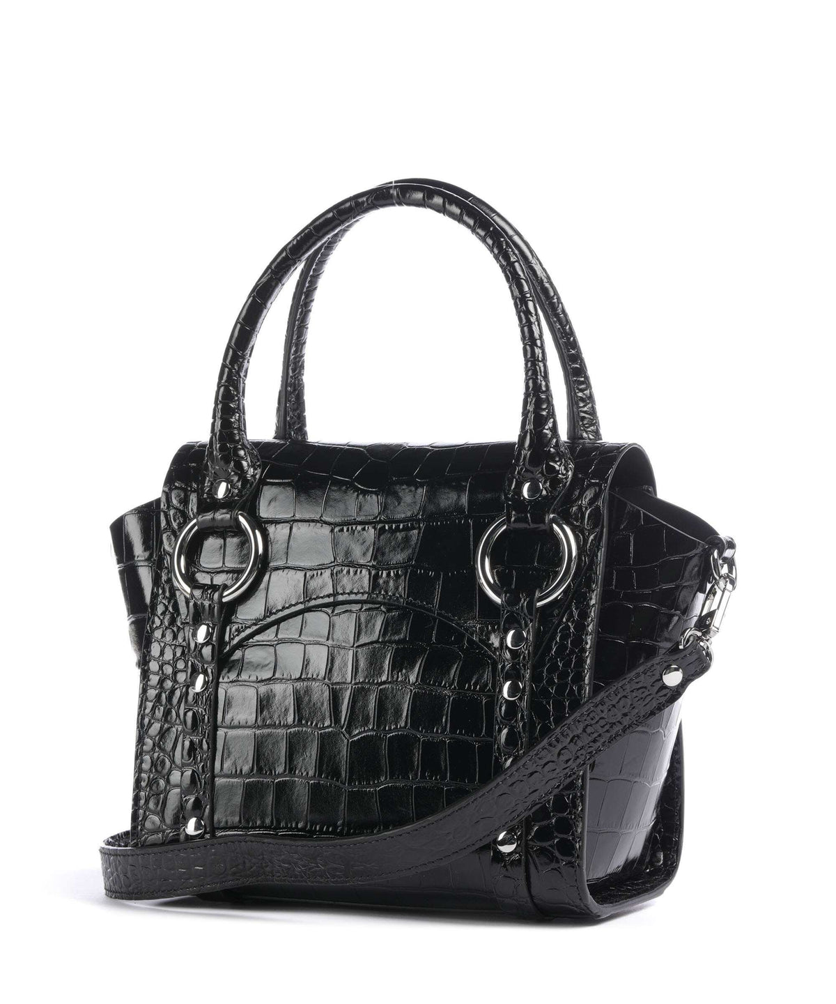 Vivienne Westwood Betty Embossed Croc Small Handbag black