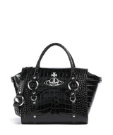 Vivienne Westwood Betty Embossed Croc Medium Bolso de mano black