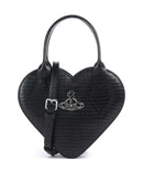 Vivienne Westwood Josephine Heart Embossed Croc Mini Bolso de mano black