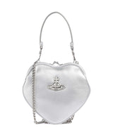 Vivienne Westwood Belle Heart Frame Re-Vegan Grain Bolso de hombro silver