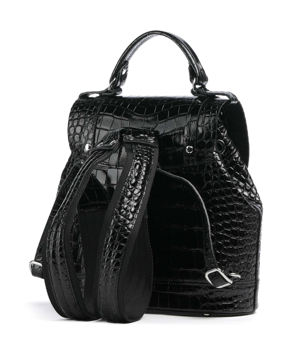 Vivienne Westwood Max Embossed Croc Small Backpack black