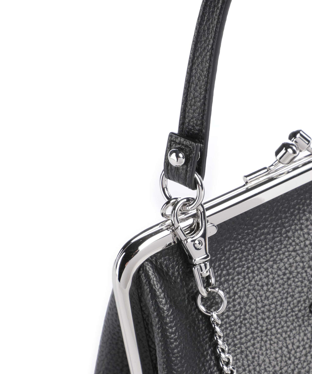 Vivienne Westwood Granny Frame Grain Handbag black