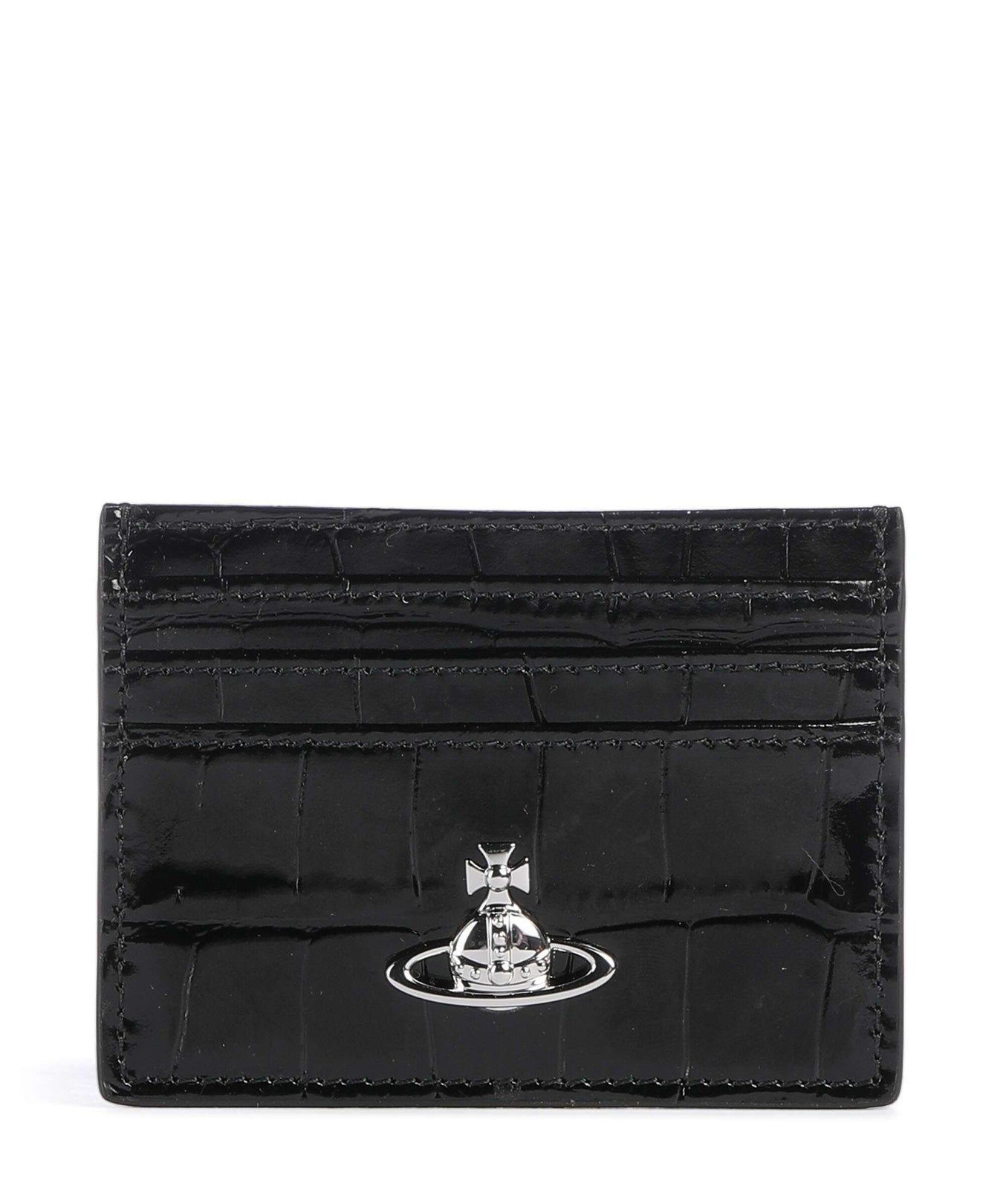 Vivienne Westwood Embossed Croc Credit card holder black