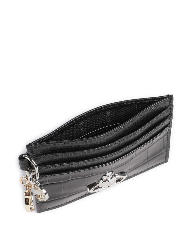 Vivienne Westwood Embossed Croc Credit card holder black