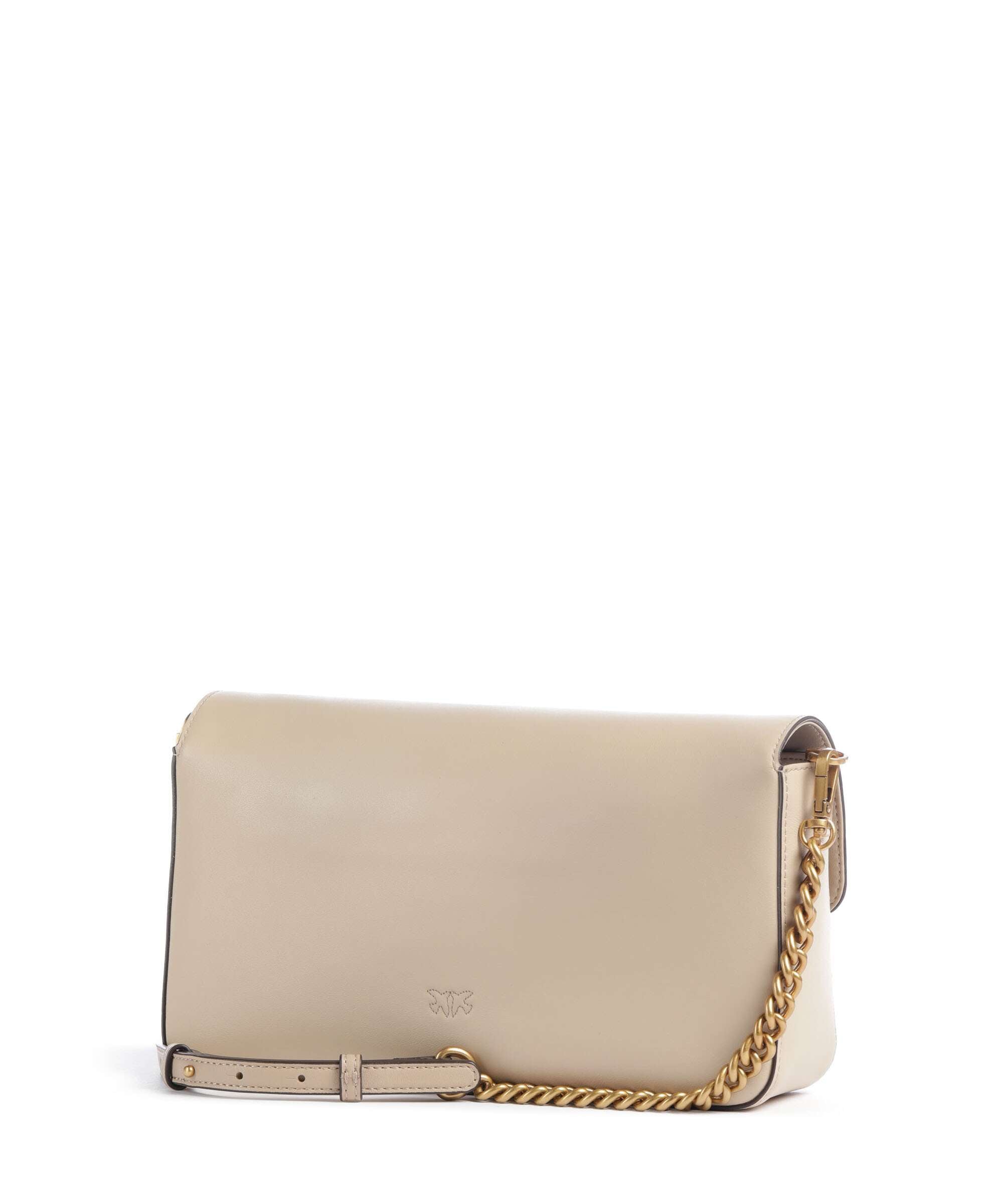 Pinko Love One Classic Slouchy Crossbody bag beige/grigio fumo/antique gold