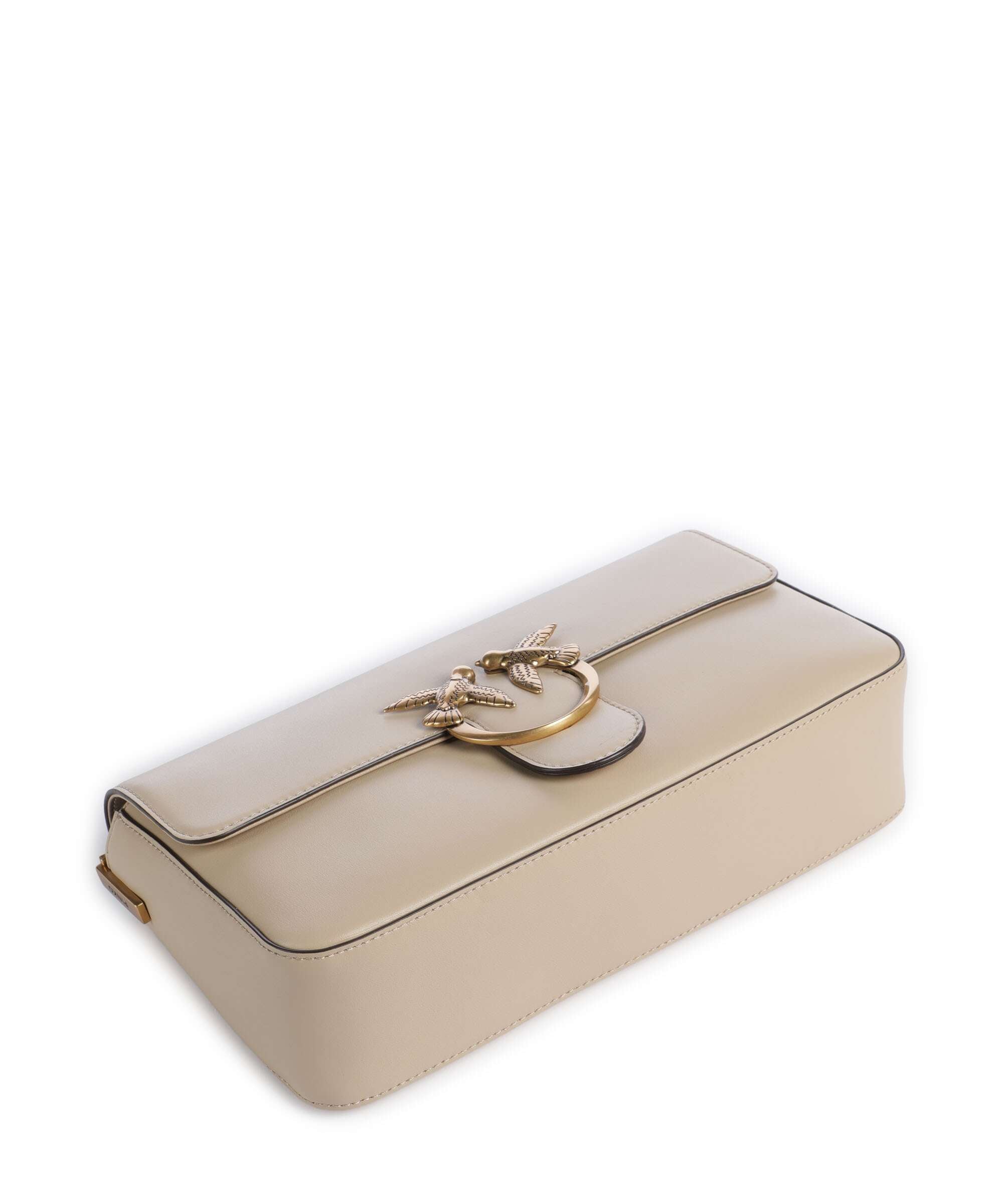 Pinko Love One Classic Slouchy Crossbody bag beige/grigio fumo/antique gold