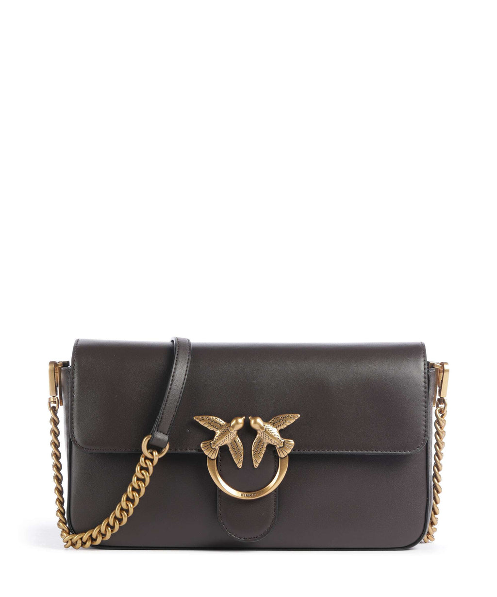 Pinko Love One Classic Slouchy Crossbody bag marrone marasca/antique gold
