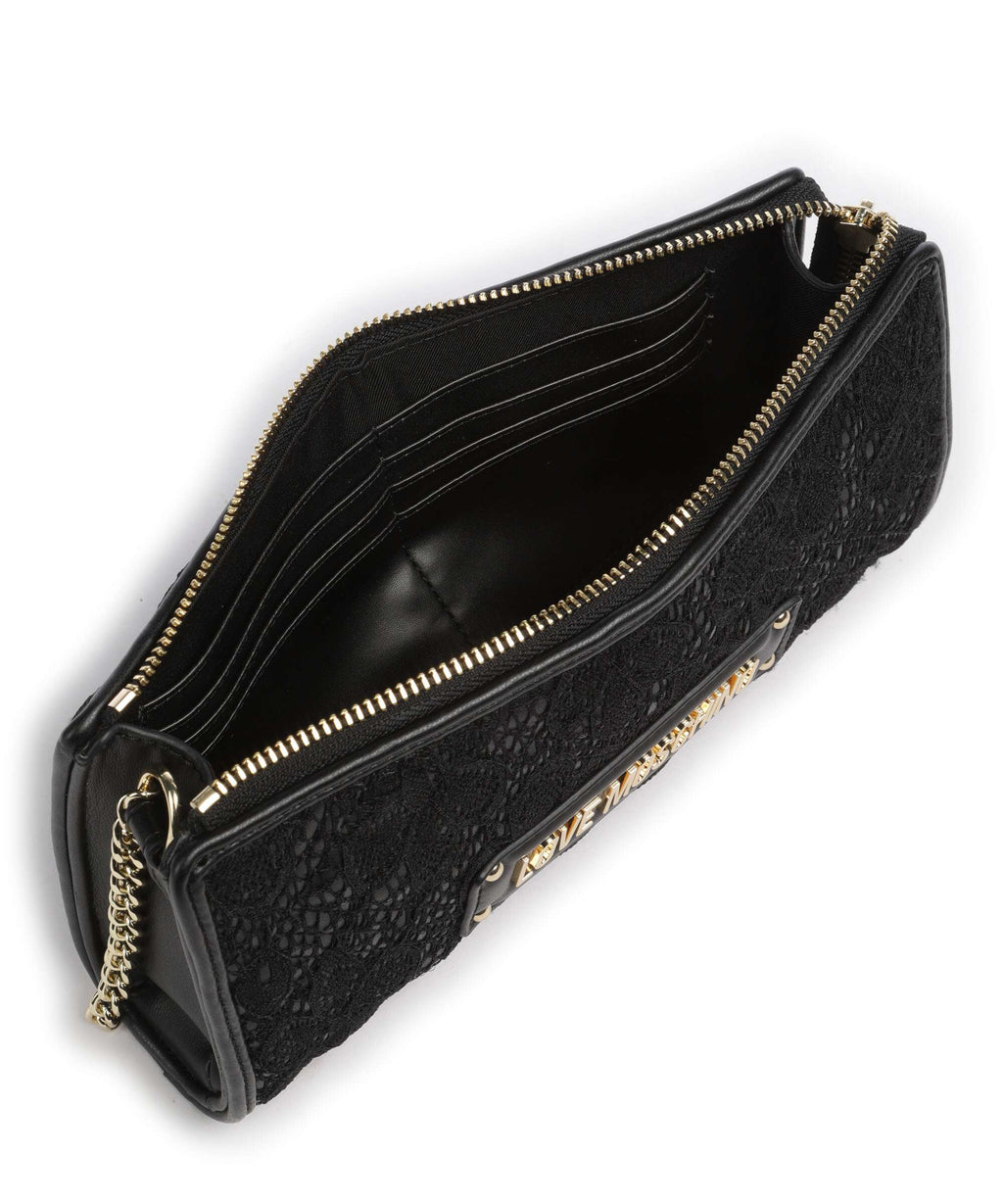Love Moschino Quilted Lace Shoulder bag nero