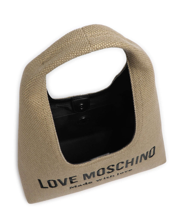 Love Moschino Cargo Canvas Hobo bag black/gold