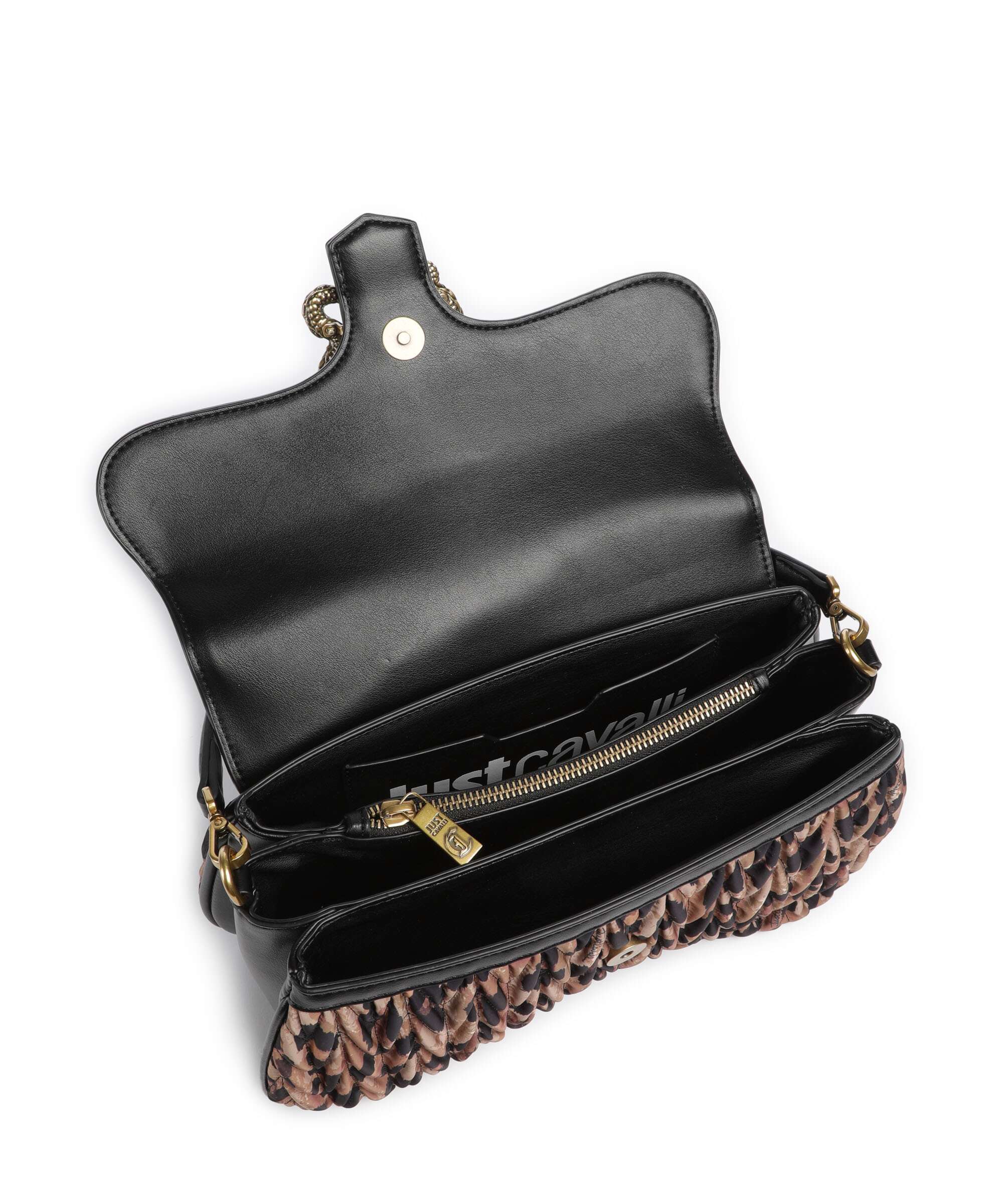 Just Cavalli Iconic Snakes Shoulder bag iconic leo print/black