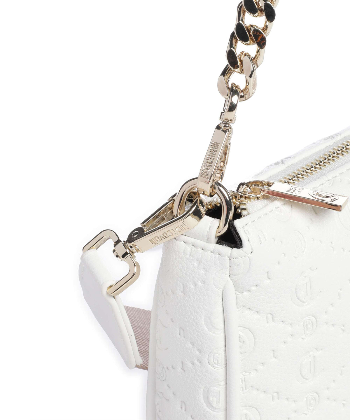 Just Cavalli All Over Gothic Shoulder bag white