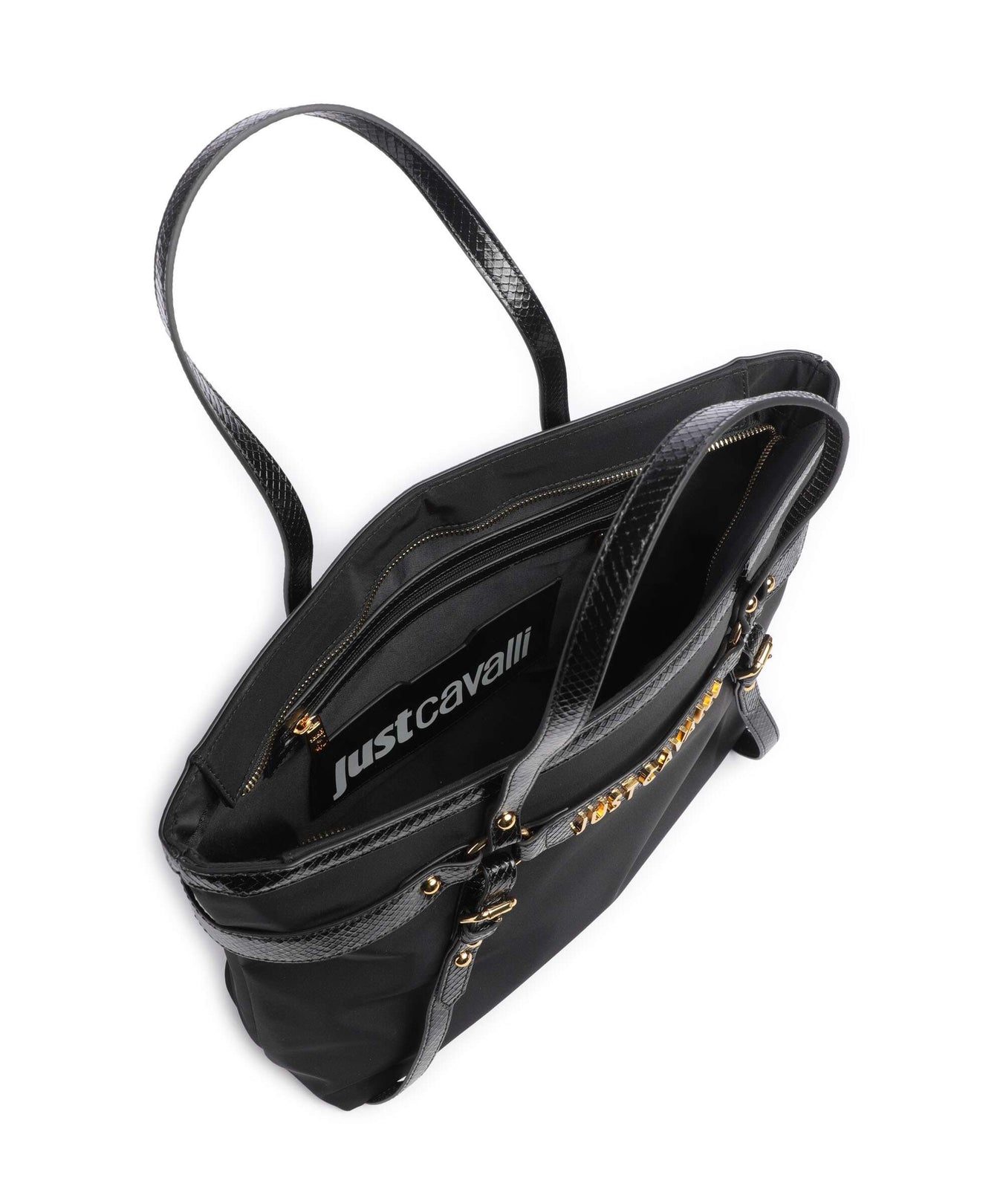 Just Cavalli Foulard Cage Tote bag black