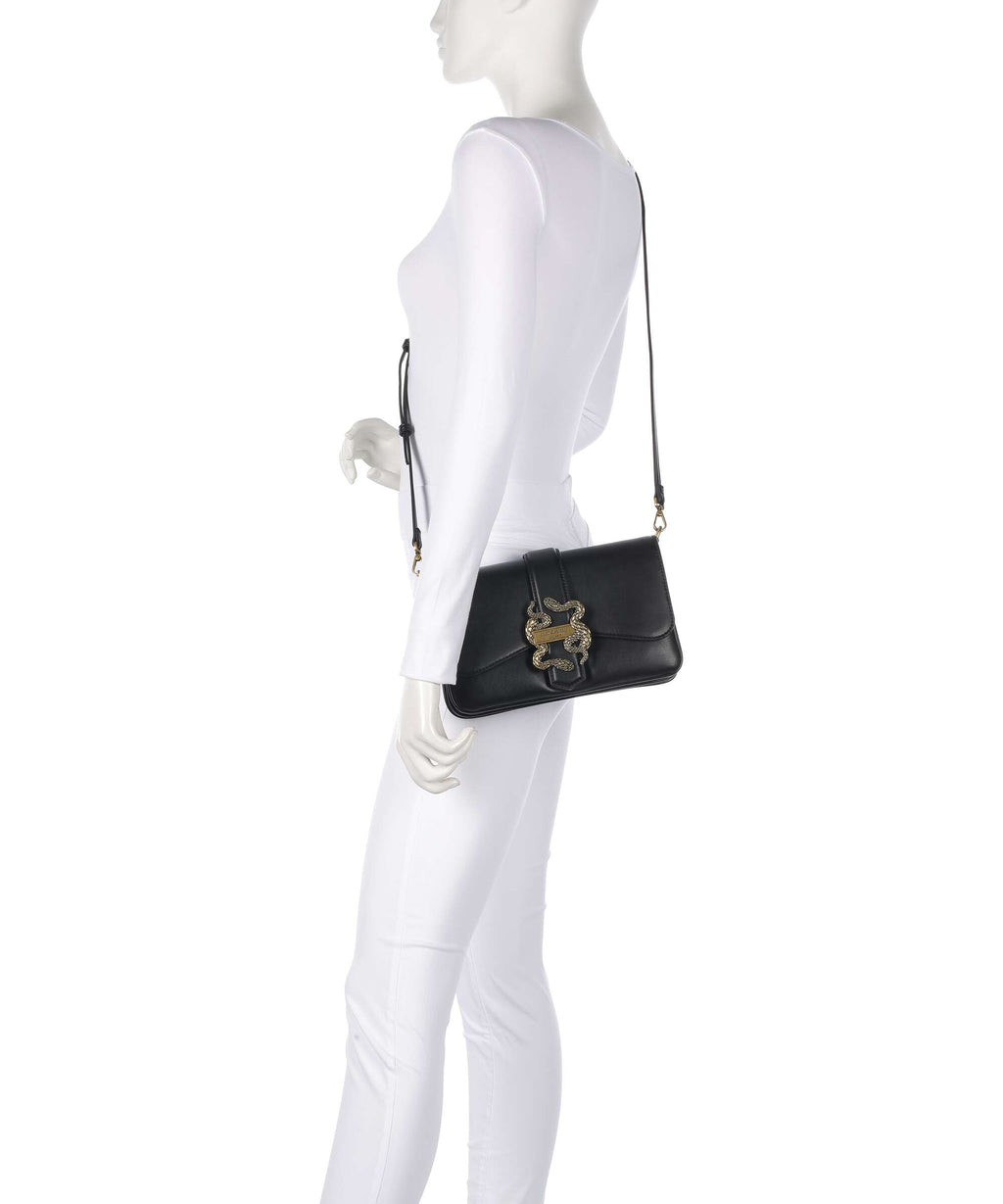 Just Cavalli Iconic Snakes Shoulder bag black
