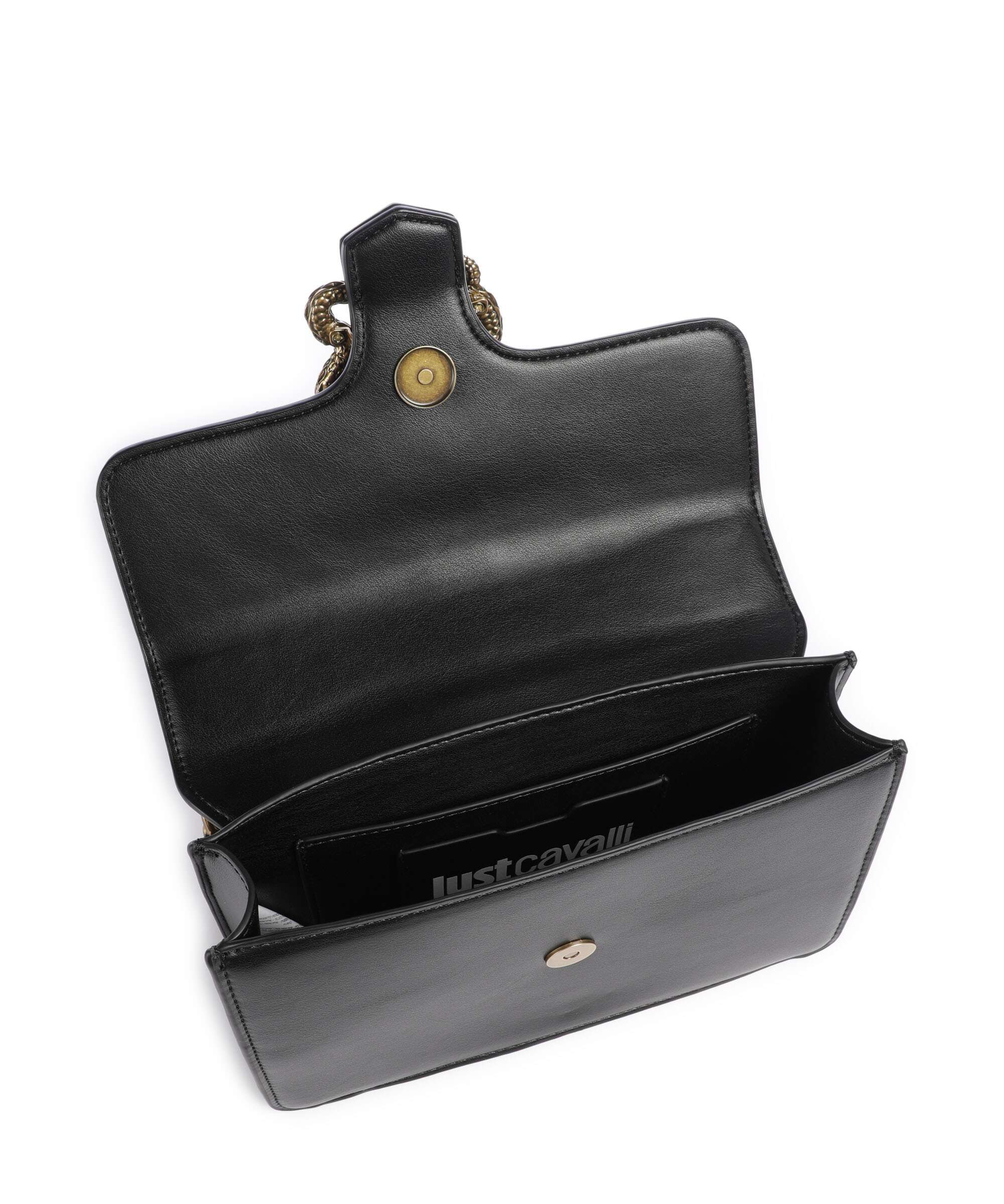 Just Cavalli Iconic Snakes Shoulder bag black