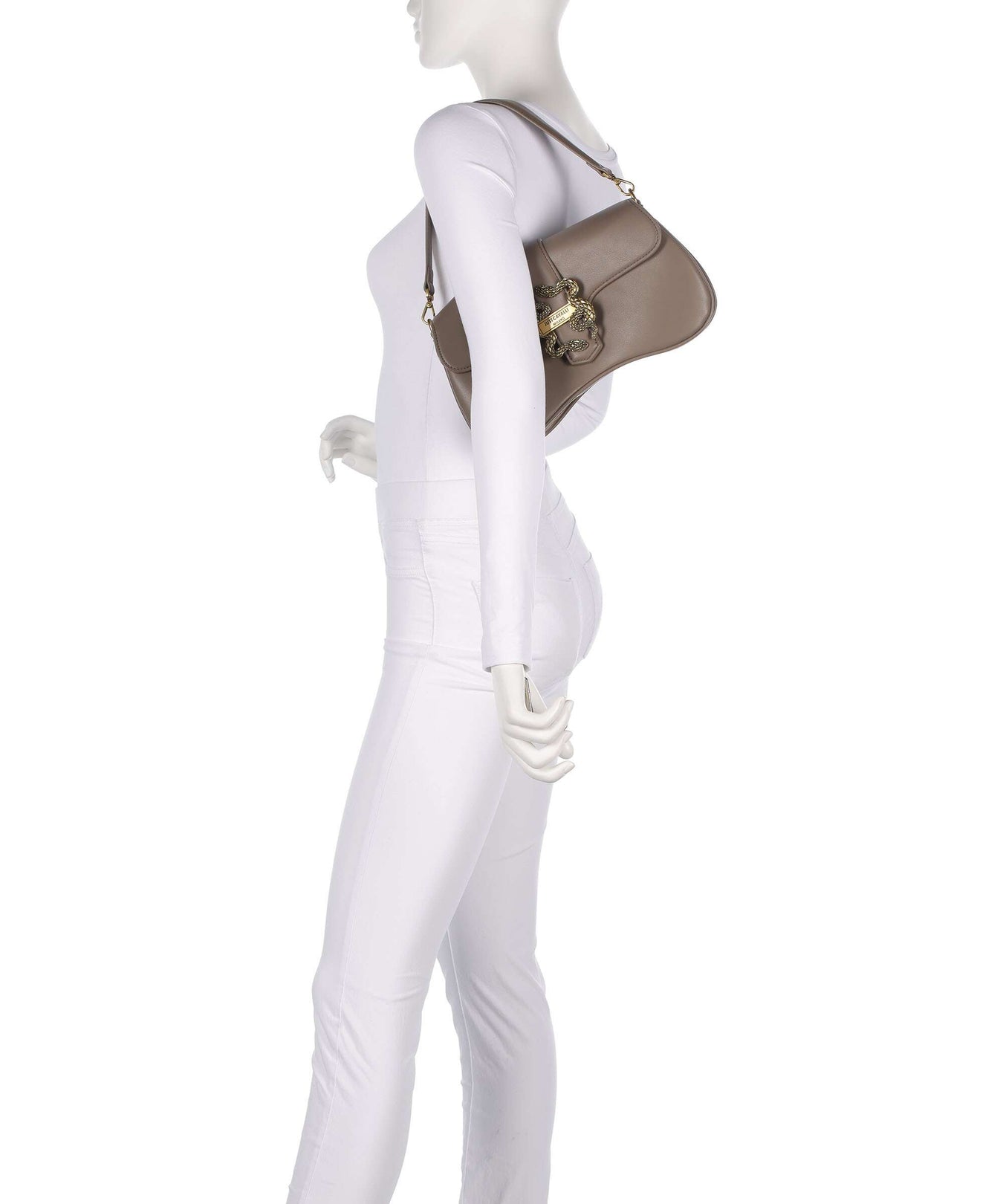Just Cavalli Iconic Snakes Shoulder bag taupe