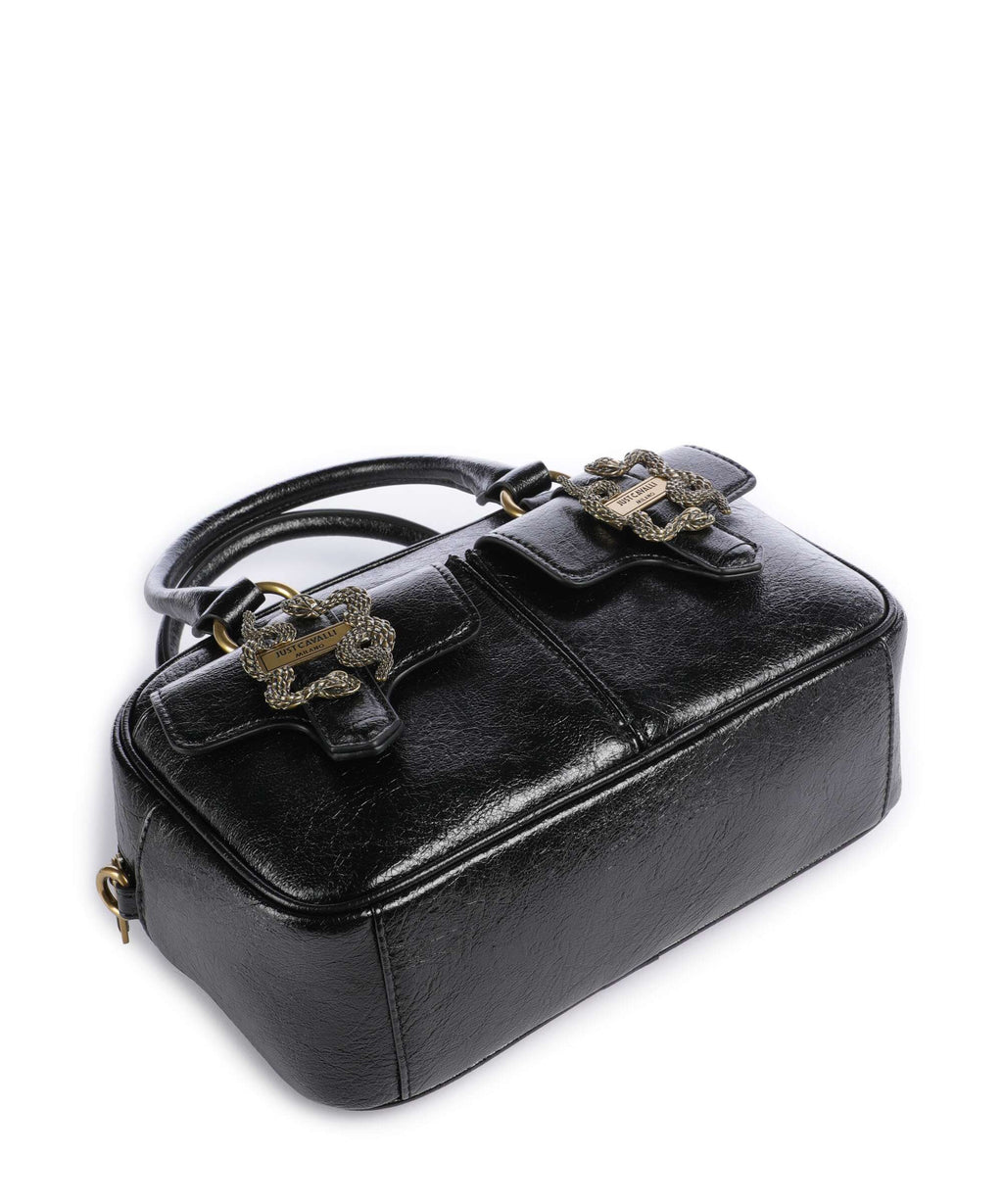Just Cavalli Iconic Snakes Pockets Handbag black