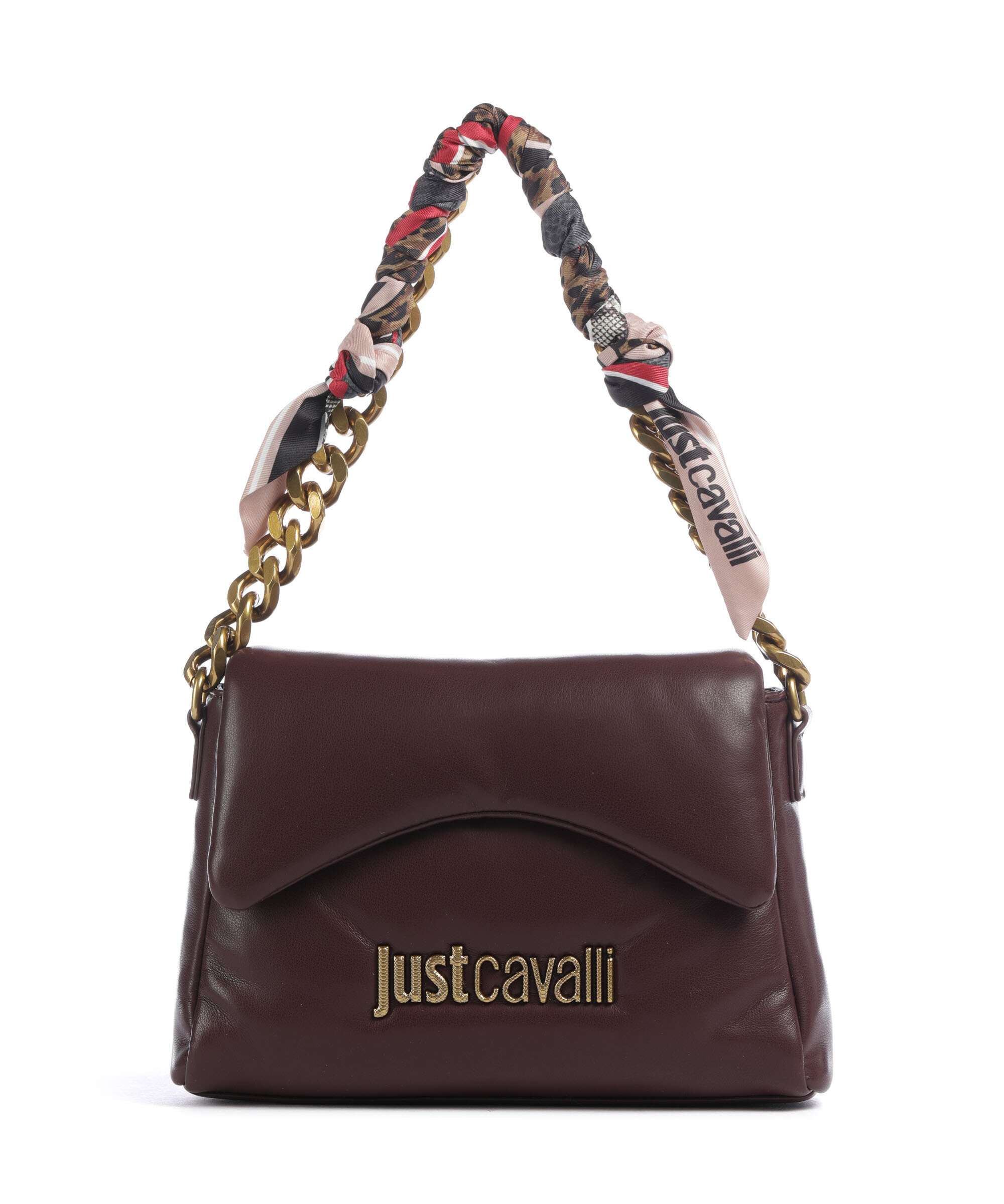 Just Cavalli Puffy Foulard Shoulder bag dark purple